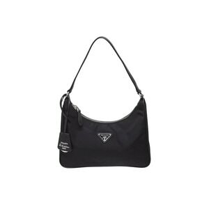 PRADA Hobo One Shoulder Hobo bag RE EDITION triangle logo black nylon